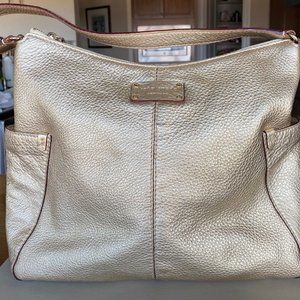Gold Kate Spade Shoulder Handbag